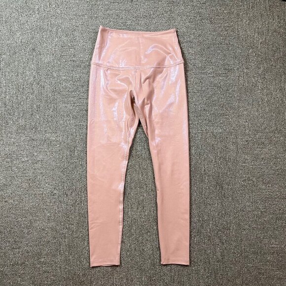 Beyond Yoga Pearlized High Waisted Midi Legging Brazen Blush Pink Size X-Small - Picture 3 of 7